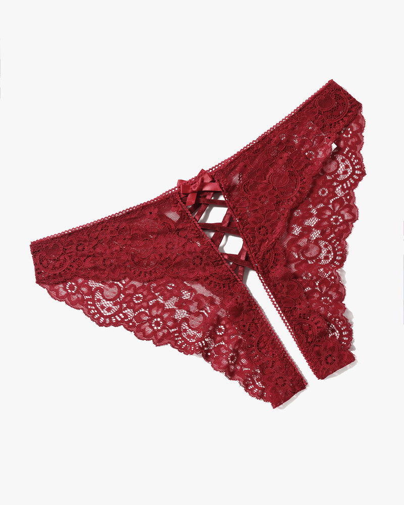 Criss Cross Lace Hipster Panty Lingeries-panties - Tophatter Daily Deals