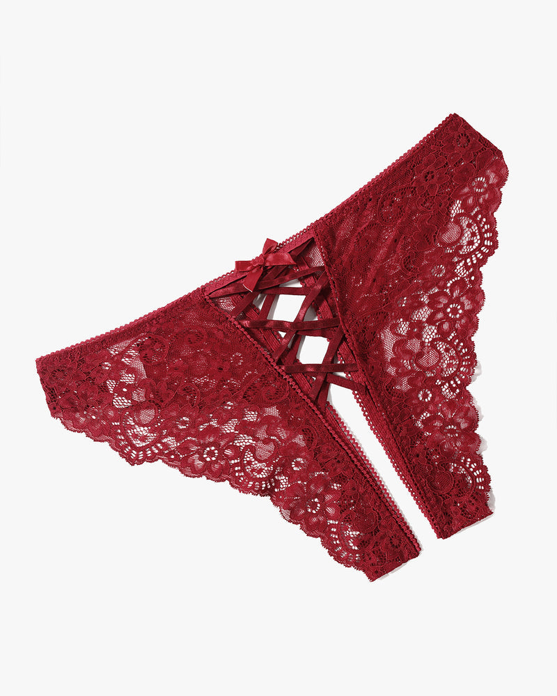 Criss Cross Lace Hipster Panty Lingeries-panties - Tophatter Daily Deals