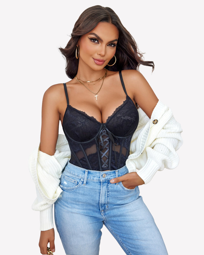 Underwire Corset And Panty With Garter Lingeries-Corsets - Tophatter Daily Deals