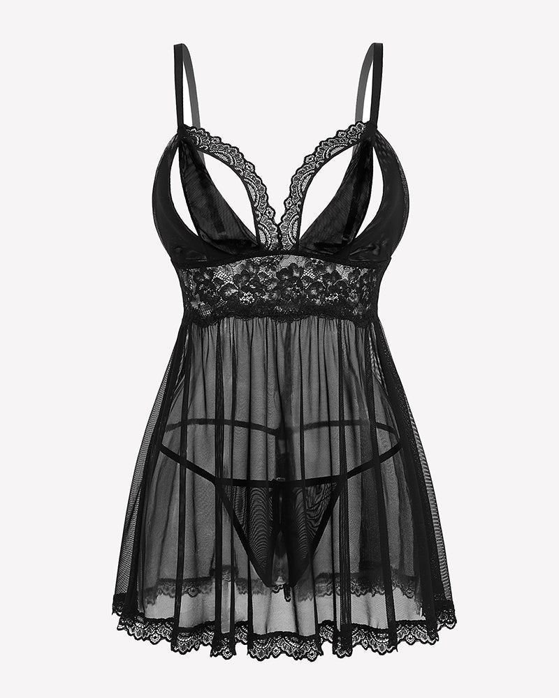 Lace Babydoll Boudoir Outfits Lingerie-Babydolls - Tophatter Daily Deals