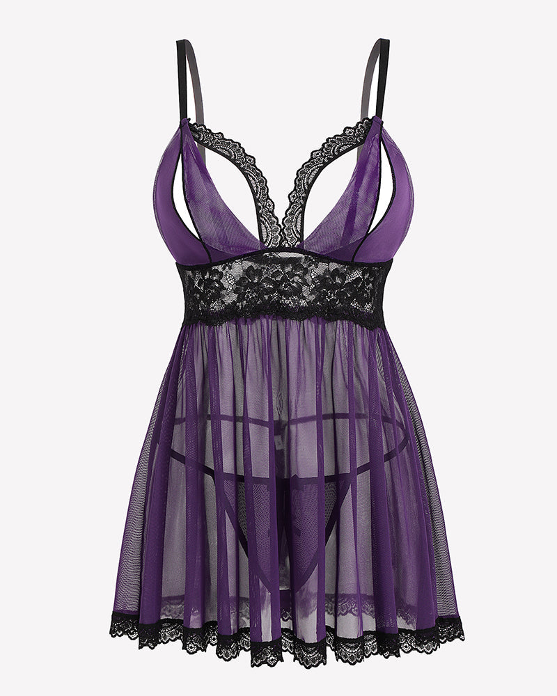 Lace Babydoll Boudoir Outfits Lingerie-Babydolls - Tophatter Daily Deals