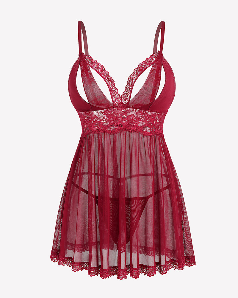 Lace Babydoll Boudoir Outfits Lingerie-Babydolls - Tophatter Daily Deals