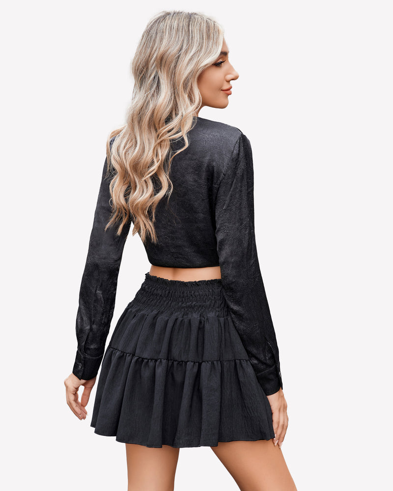 Flowy A Line Short Skirt Lingeries-mini skirts - Tophatter Daily Deals