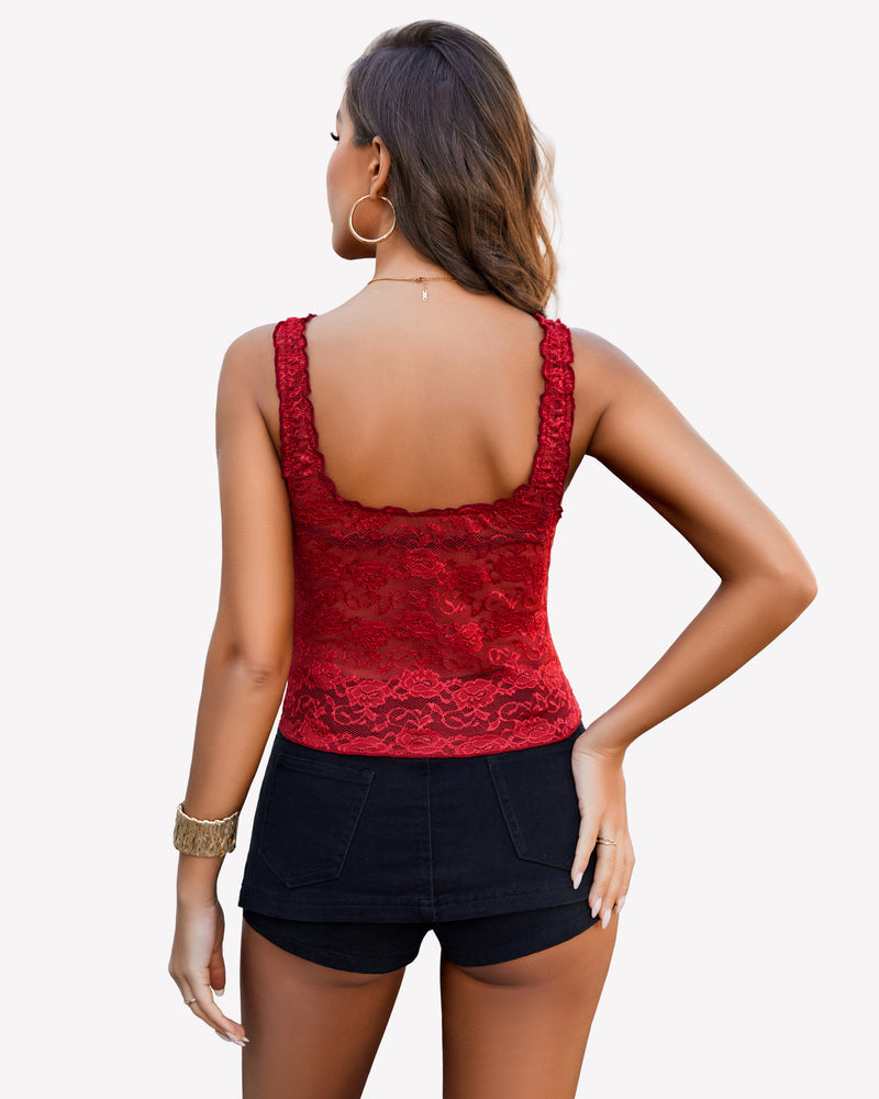 Lace Tops Mesh Crop Tank Tops Lingerie Sets-Bras - Tophatter Daily Deals