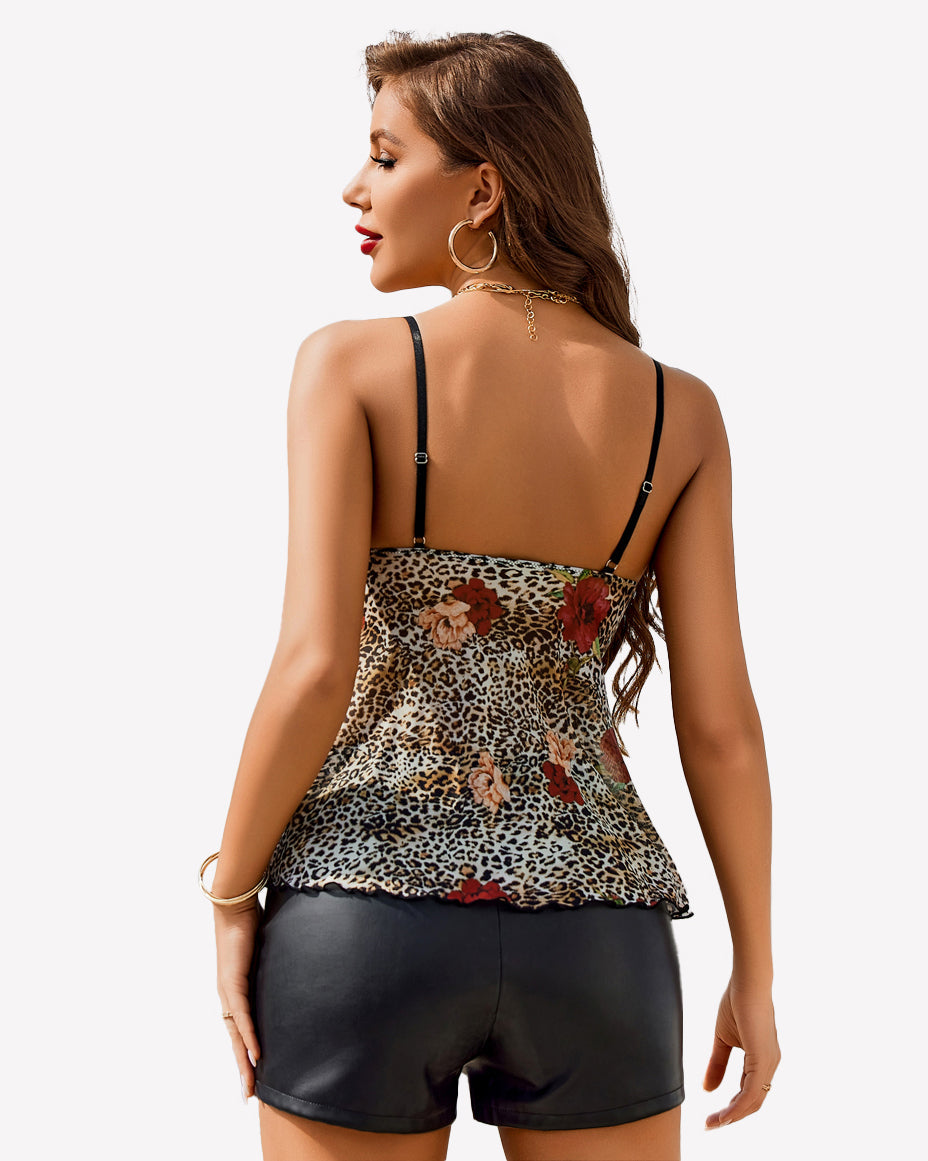 Y2k Cami Top Ruffle Flowy Tank Blouse Lingerie Sets-Bras - Tophatter Daily Deals