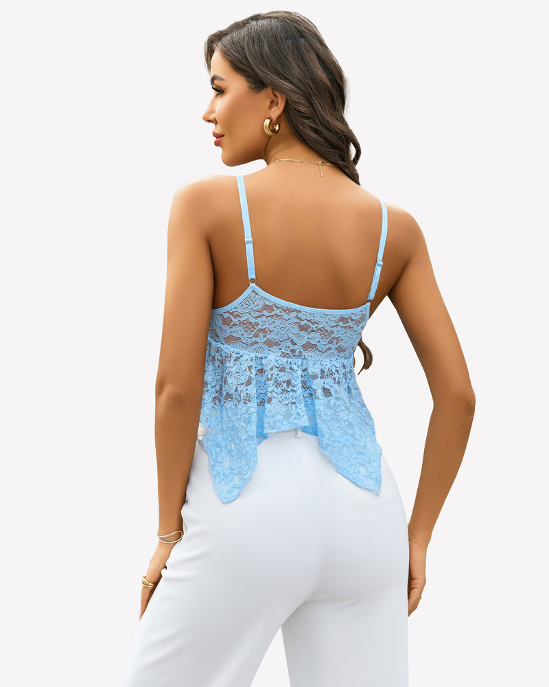 Lace Bralette V Neck Crop Tops Lingerie Sets-Bras - Tophatter Daily Deals