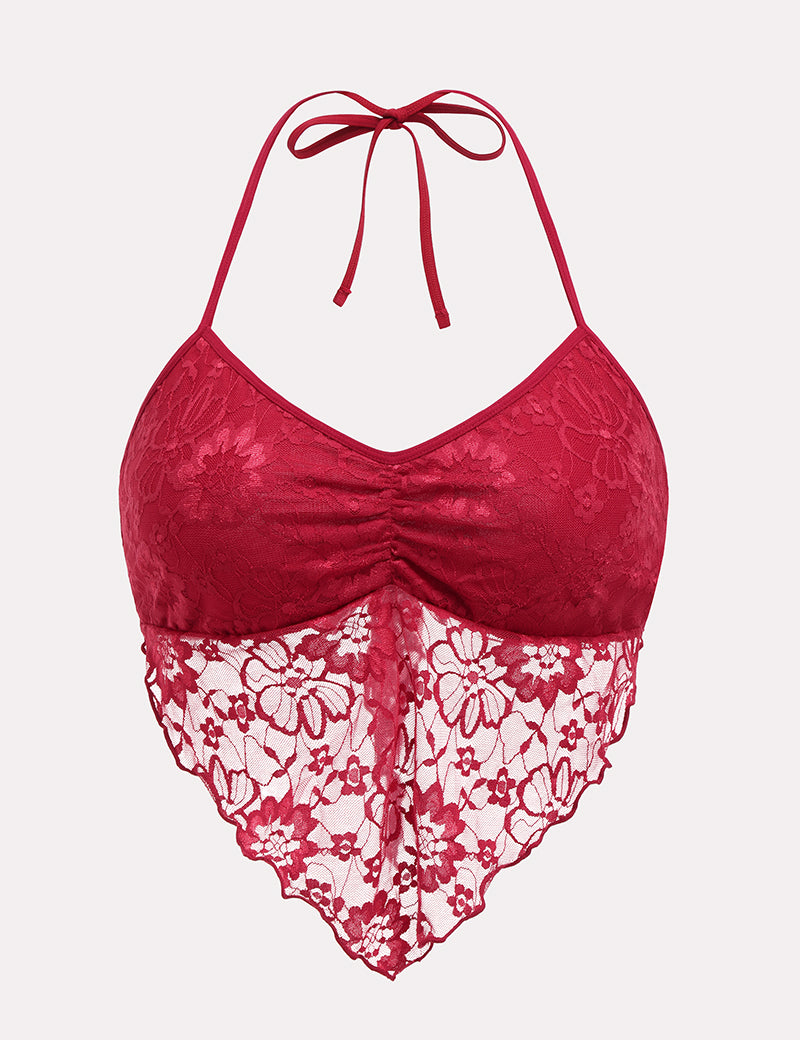 Crop Top Halter V Neck Cami Tank Lingerie Sets-Bras - Tophatter Daily Deals