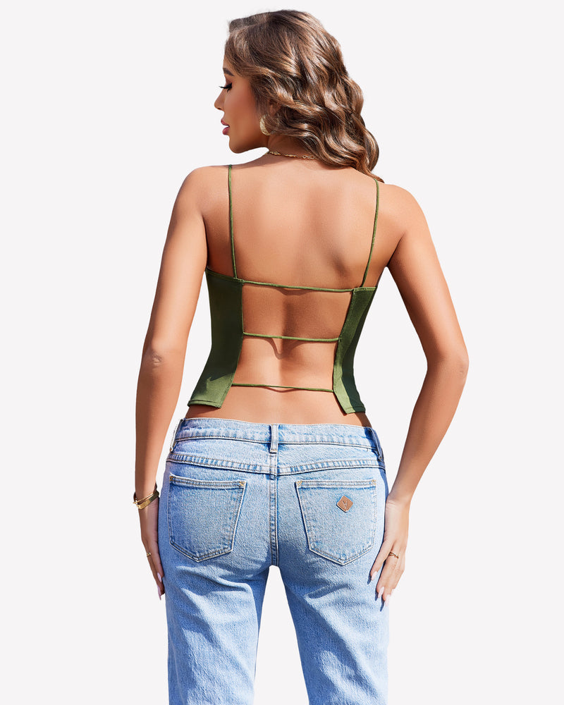 Double Lined Casual Basic Vest Cropped Top Lingerie Sets-Bras - Tophatter Daily Deals