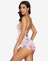 Lace Bodysuit V Neck Mesh Sleepwear Lingeries-Bodysuits - Tophatter Daily Deals