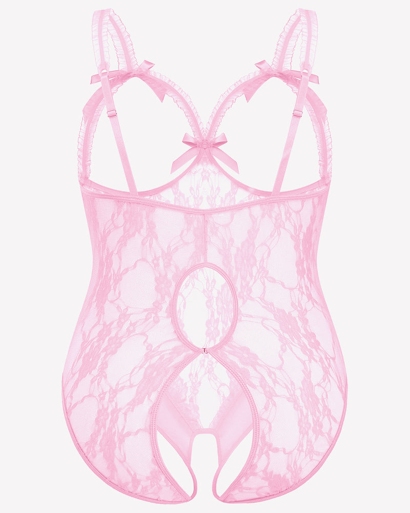 Plus Size Crotchless Exotic Lace Teddies Lingerie Sets-Plus size - Tophatter Daily Deals