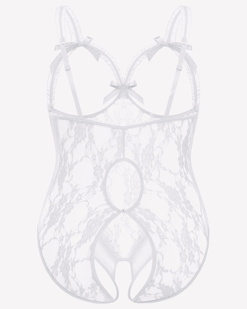 Plus Size Crotchless Exotic Lace Teddies Lingerie Sets-Plus size - Tophatter Daily Deals