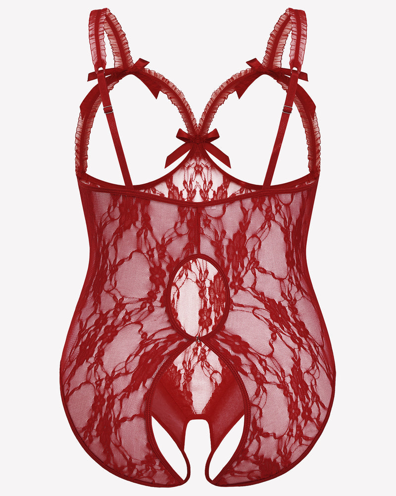 Plus Size Crotchless Exotic Lace Teddies Lingerie Sets-Plus size - Tophatter Daily Deals