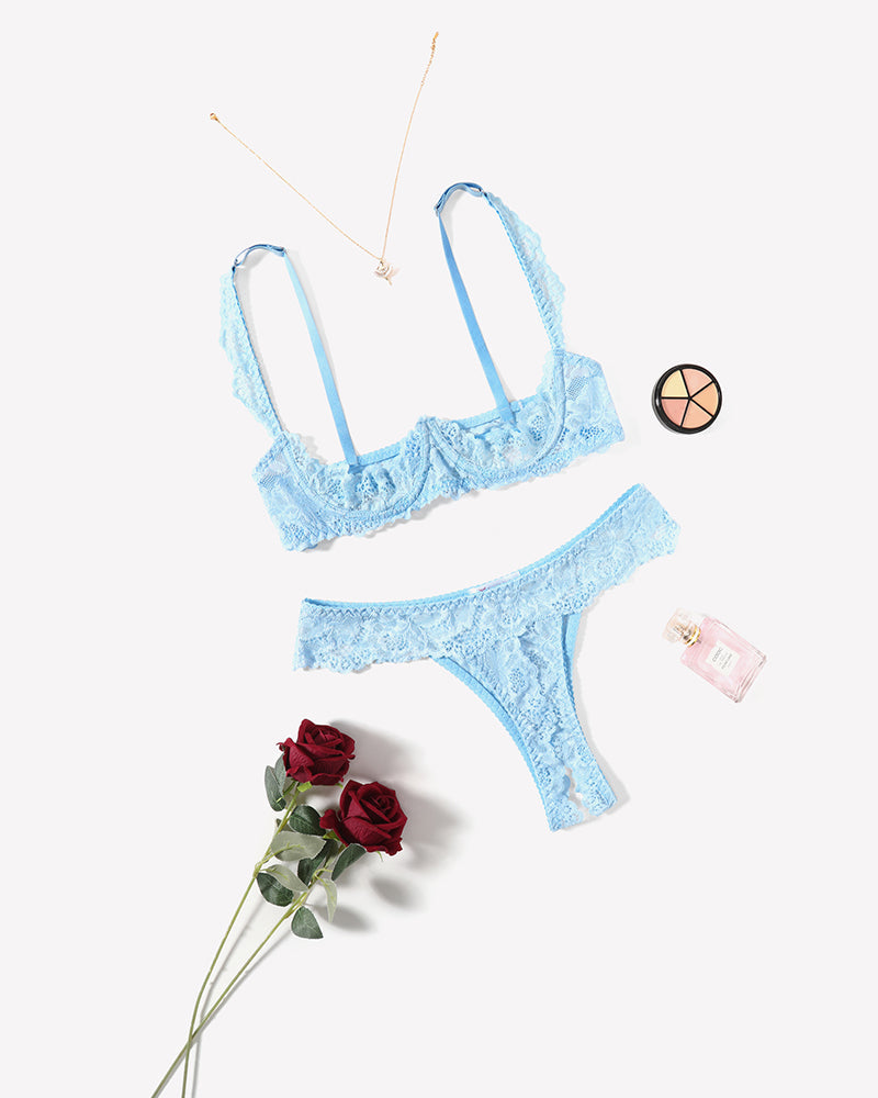 Push Up Lace Bra and Panty Sets Lingerie Sets-Bra Sets - Tophatter Daily Deals