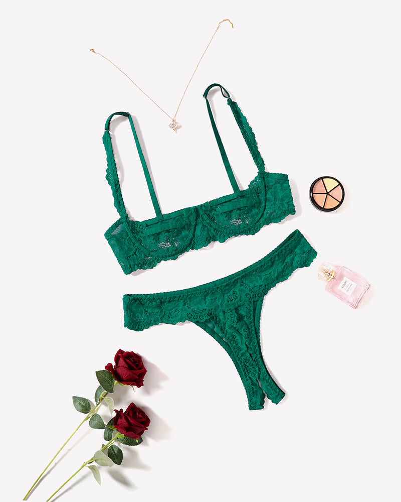 Push Up Lace Bra and Panty Sets Lingerie Sets-Bra Sets - Tophatter Daily Deals