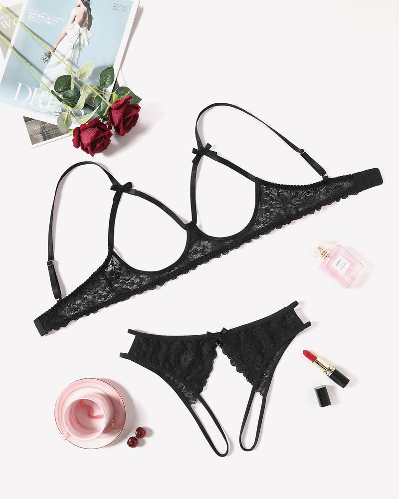 Exotic Lingerie 2 Pieces Bra Panty Set Lingerie Sets-Bra Sets - Tophatter Daily Deals