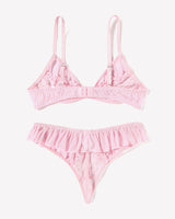 Lace Bra and Panty Sets Mesh Ruffle 2 Piece Lingerie Sets-Bra Sets - Tophatter Daily Deals