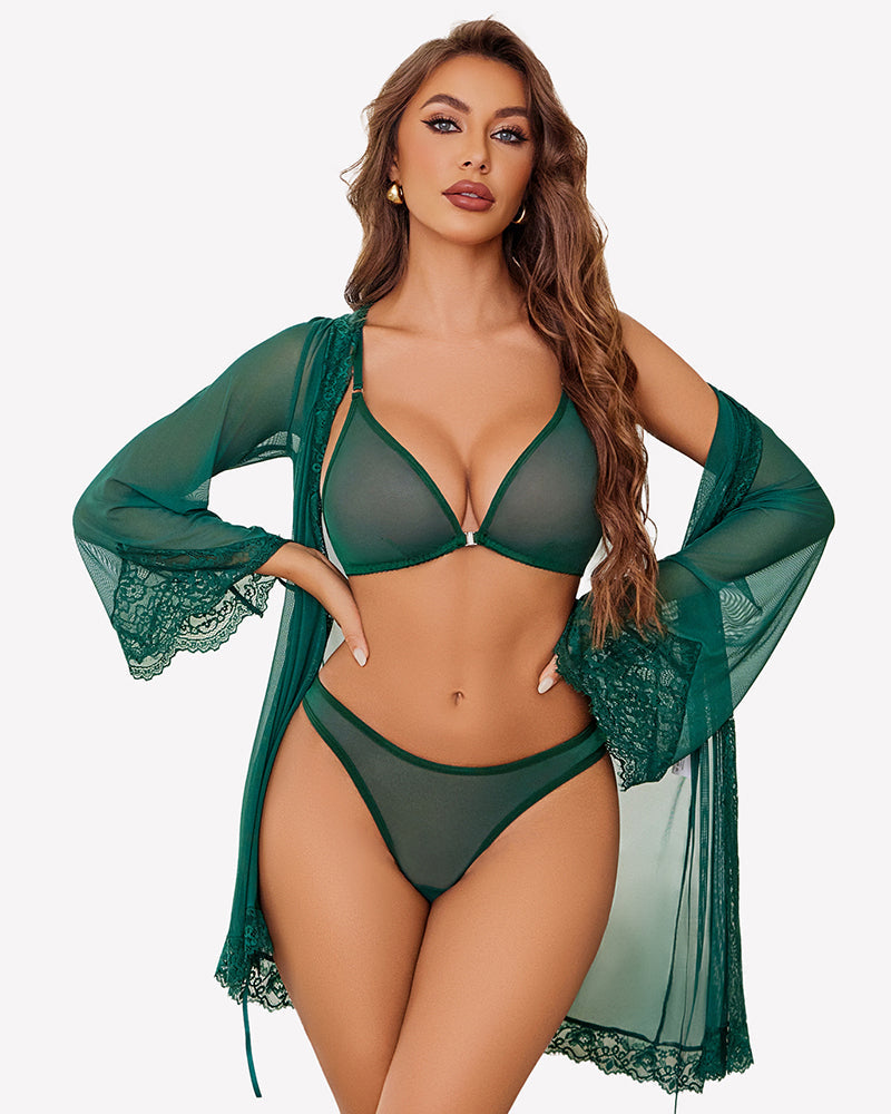 Mesh Bra and Panty Sets 2 Piece Outfits Lingerie Sets-Bra Sets - Tophatter Daily Deals