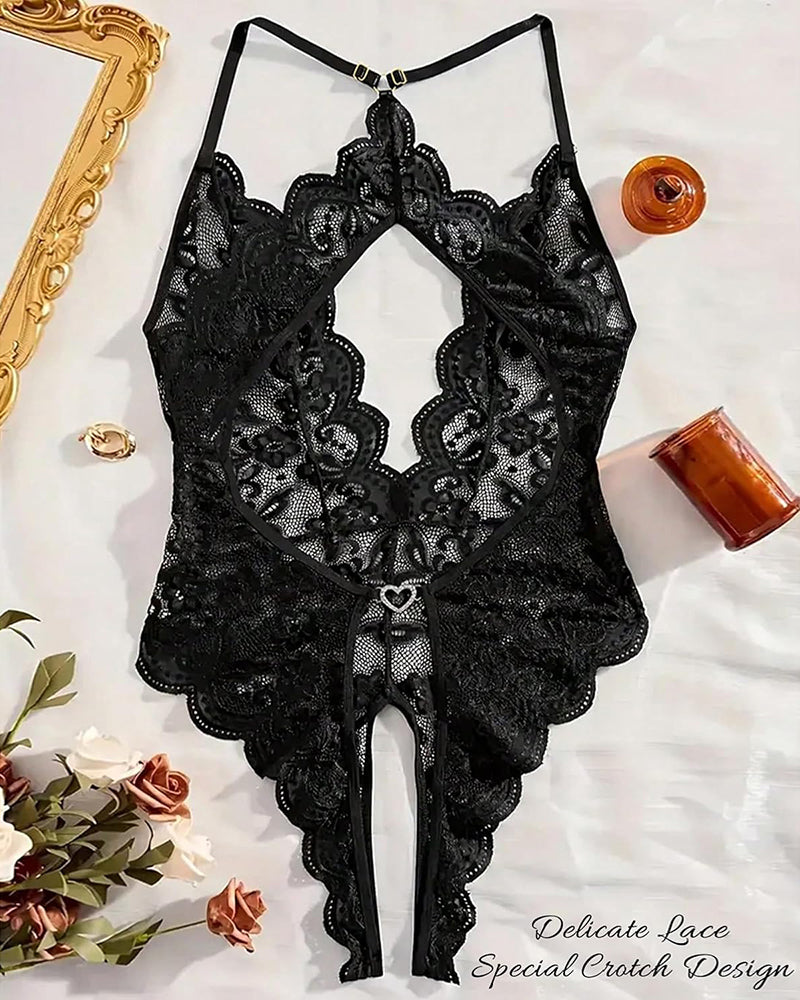 Deep V Lace Teddy Lingerie Bodysuit Lingeries-Bodysuits - Tophatter Daily Deals