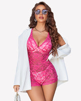 Lace Sexy Short Bodysuit Lingeries-Bodysuits - Tophatter Daily Deals