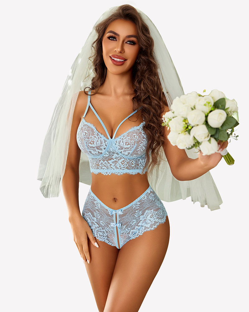 Lace Bra and Panty Sets 2 Piece Outfits Lingerie Sets-Bra Sets - Tophatter Daily Deals