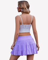 Mini Skirt Pleated Ruffle Y2k Skirts Lingeries-mini skirts - Tophatter Daily Deals