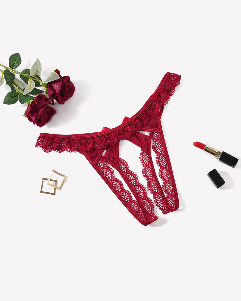 Low Rise Briefs Floral Lace Thong Lingeries-panties - Tophatter Daily Deals