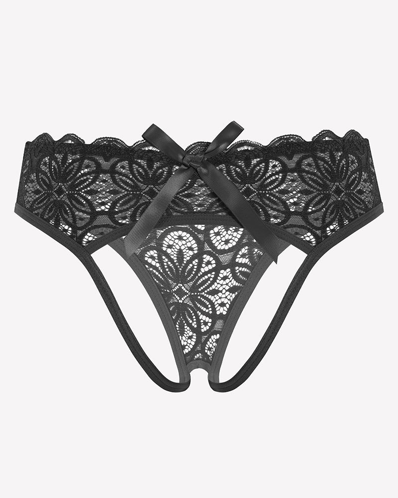 Lace Panties Hollow Out Rear Bowknot Briefs Lingeries-panties - Tophatter Daily Deals