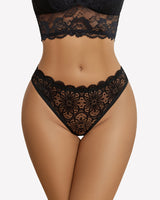 Lace Panties Hollow Out Rear Bowknot Briefs Lingeries-panties - Tophatter Daily Deals