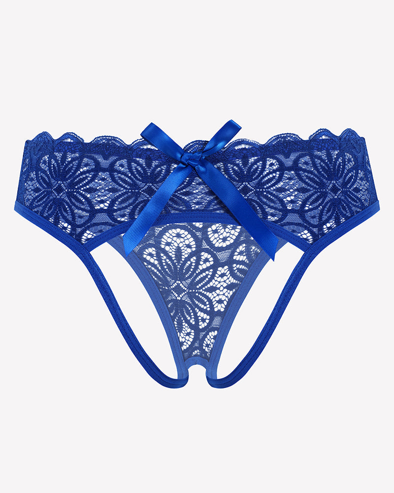 Lace Panties Hollow Out Rear Bowknot Briefs Lingeries-panties - Tophatter Daily Deals