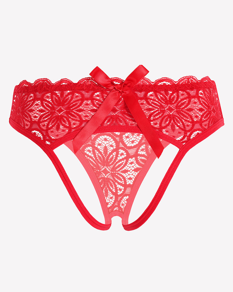 Lace Panties Hollow Out Rear Bowknot Briefs Lingeries-panties - Tophatter Daily Deals