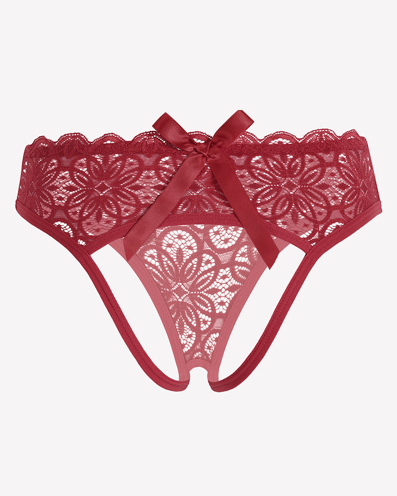 Lace Panties Hollow Out Rear Bowknot Briefs Lingeries-panties - Tophatter Daily Deals
