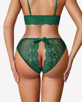Floral Lace Briefs Hollow Out Bow Underwear Lingeries-panties - Tophatter Daily Deals