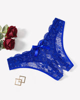Floral Lace Briefs Hollow Out Bow Underwear Lingeries-panties - Tophatter Daily Deals