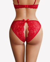 Floral Lace Briefs Hollow Out Bow Underwear Lingeries-panties - Tophatter Daily Deals