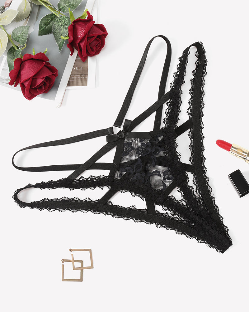 Lace Panties Briefs Criss Cross Underwear Lingeries-panties - Tophatter Daily Deals