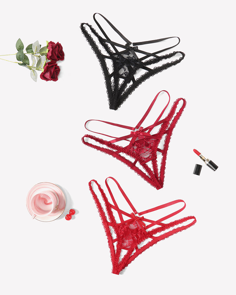 Lace Panties Briefs Criss Cross Underwear Lingeries-panties - Tophatter Daily Deals