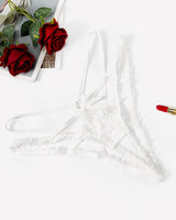 Lace Panties Briefs Criss Cross Underwear White Lingeries-panties - Tophatter Daily Deals