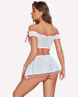 Maid Lingerie Set Mini Skirt Costume Outfit Lingerie Sets-Skirt Sets - Tophatter Daily Deals