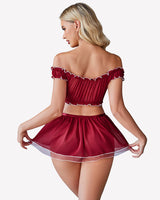Maid Lingerie Set Mini Skirt Costume Outfit Lingerie Sets-Skirt Sets - Tophatter Daily Deals