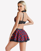 Naughty School Girl Outfit Role Playing Set Lingerie Sets-Skirt Sets - Tophatter Daily Deals