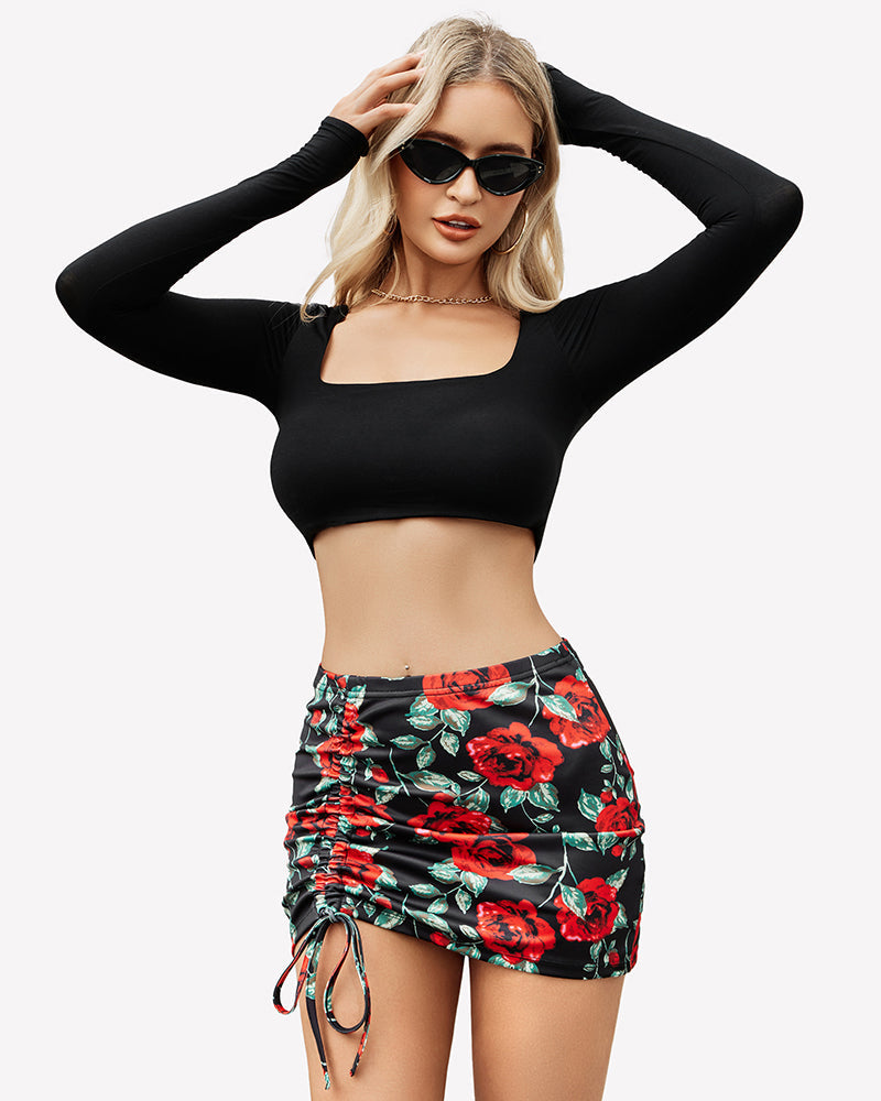 Mini Skirts Adjust Sexy Ruched Short Skirt Lingeries-mini skirts - Tophatter Daily Deals