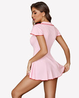 Nurse Cosplay Babydoll Maid Costume Lingerie-Babydolls - Tophatter Daily Deals