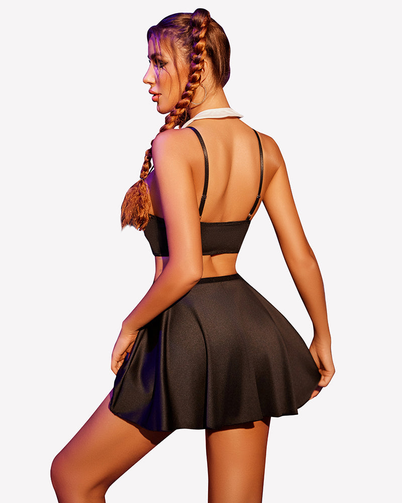 4 Pieces Lingerie Sets Student Costume Lingerie Sets-Skirt Sets - Tophatter Daily Deals