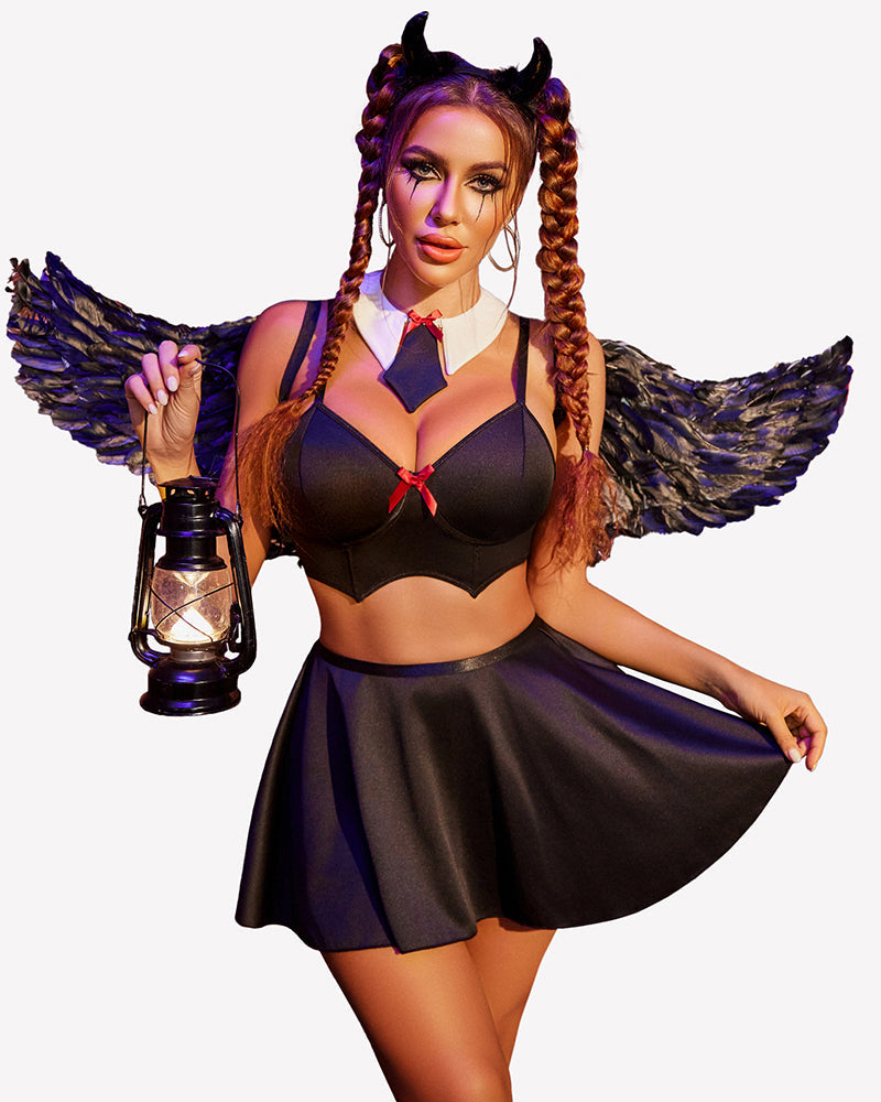 4 Pieces Lingerie Sets Student Costume Lingerie Sets-Skirt Sets - Tophatter Daily Deals