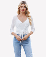 Tie Front Sheer Mesh Bolero Cardigan Lingeries-Crop tops - Tophatter Daily Deals