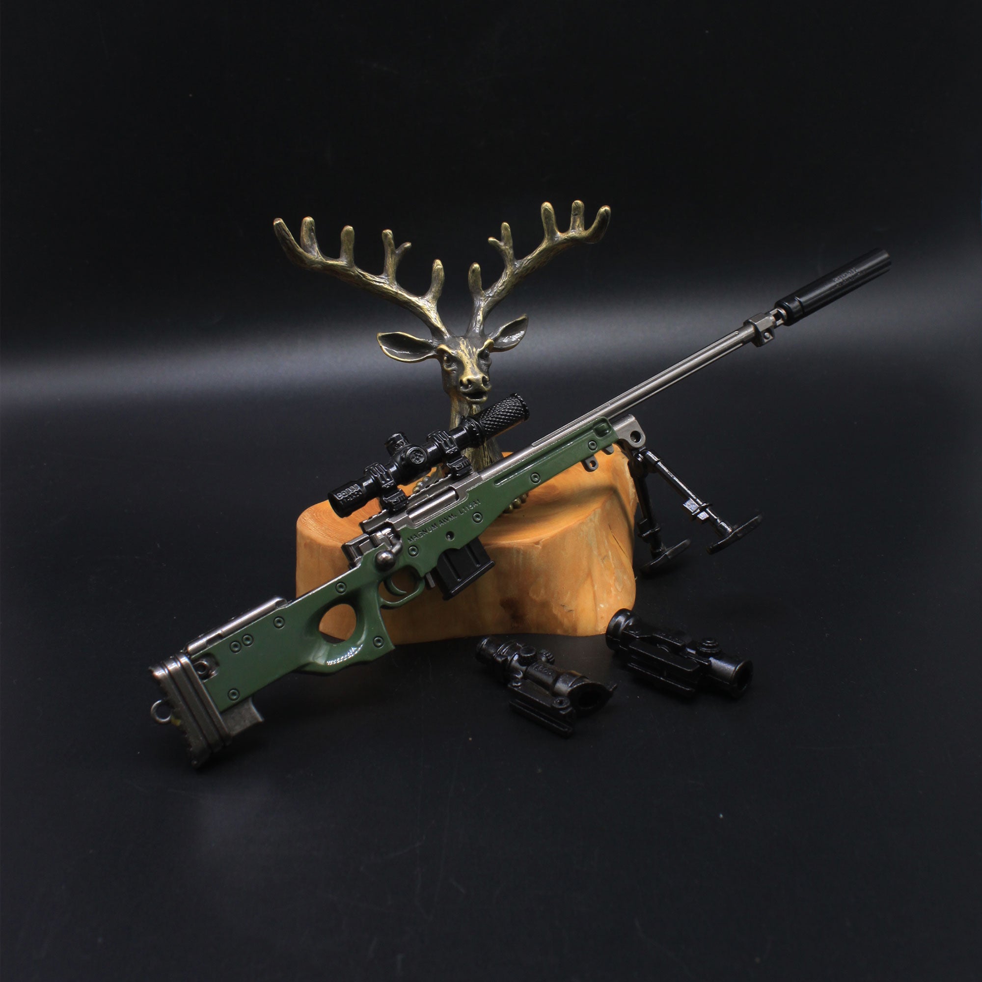 AWM Metal Miniature AWP Sniper Rifle Replica Gun 24.5CM/9.6" - Tophatter Daily Deals