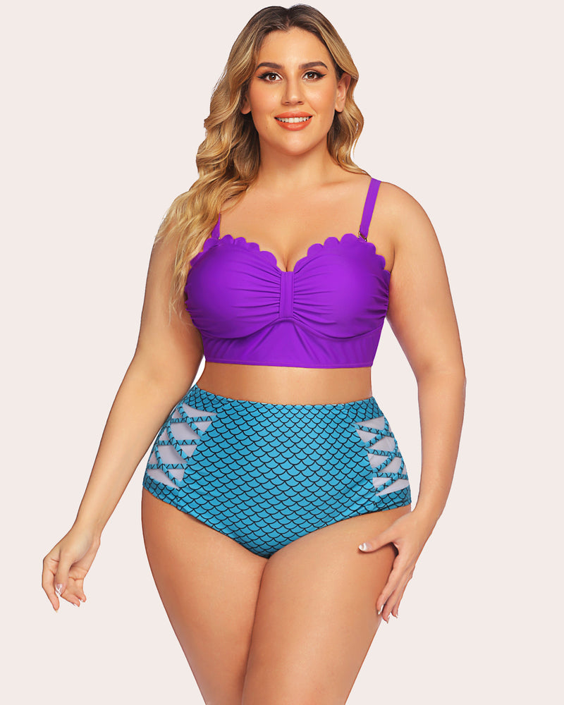 Tummy Control 2 Piece Swimwear Lingerie Sets-Plus size - Tophatter Daily Deals