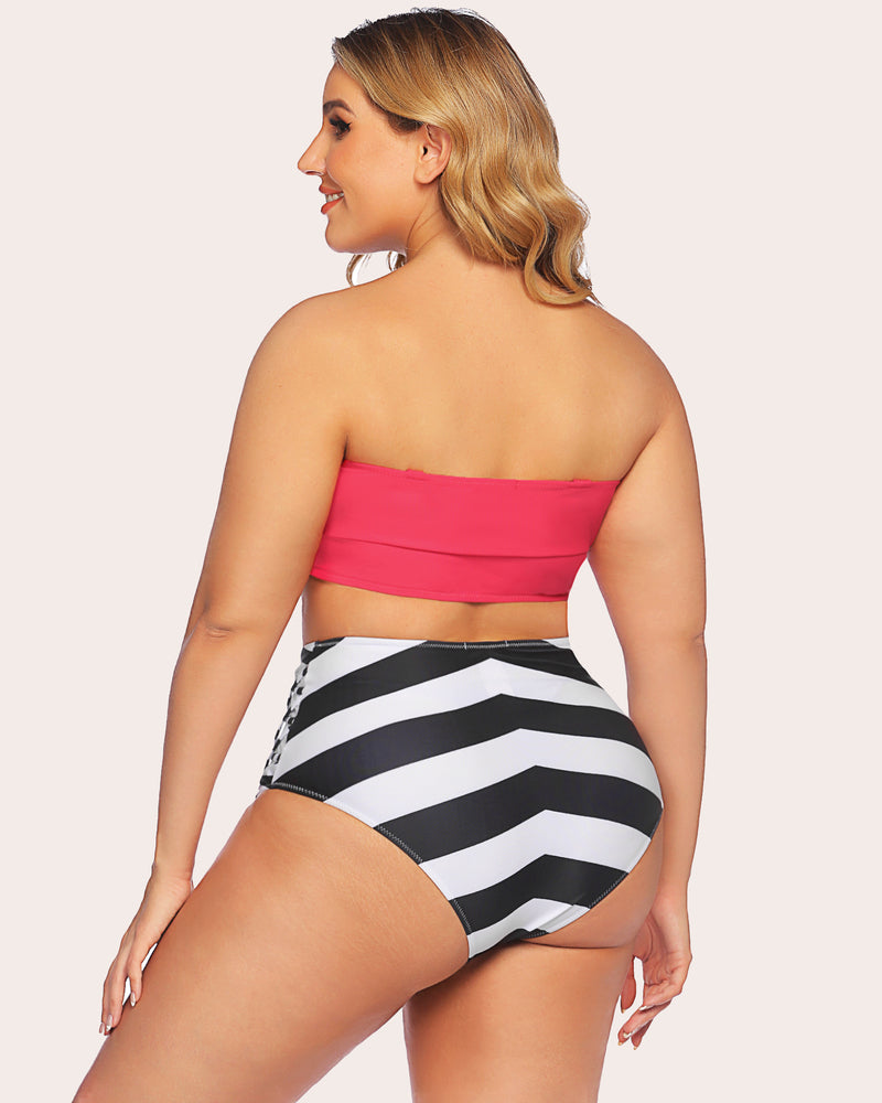 Tummy Control 2 Piece Swimwear Lingerie Sets-Plus size - Tophatter Daily Deals