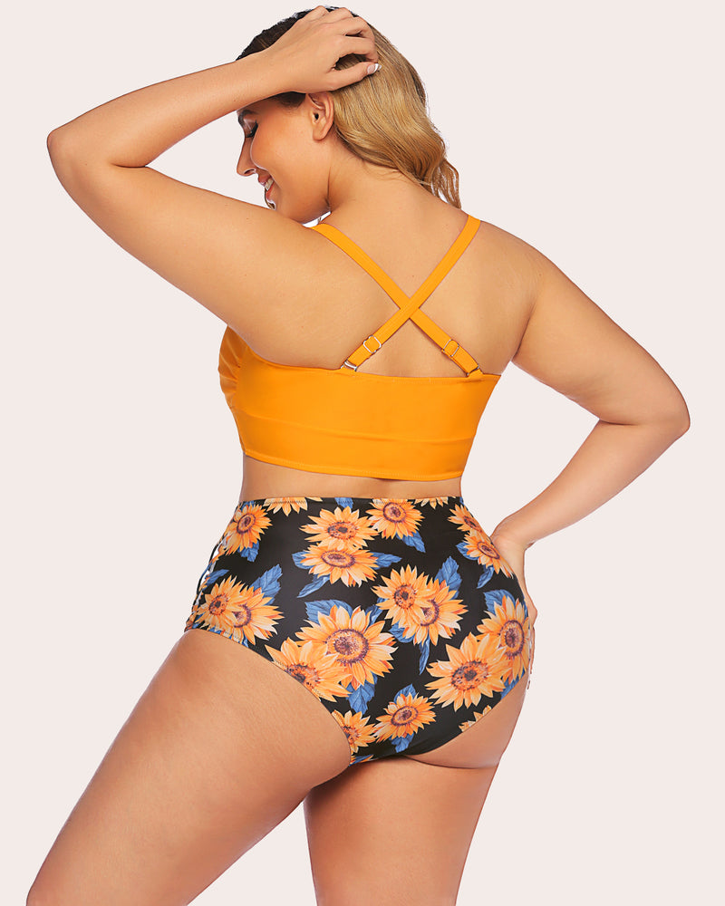 Tummy Control 2 Piece Swimwear Lingerie Sets-Plus size - Tophatter Daily Deals