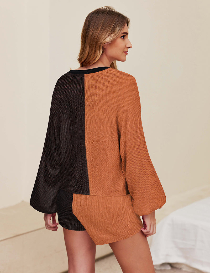 Pajamas Set Soft Knit Lounge Sets (US Only) Sleepwears-Pajamas Sets - Tophatter Daily Deals